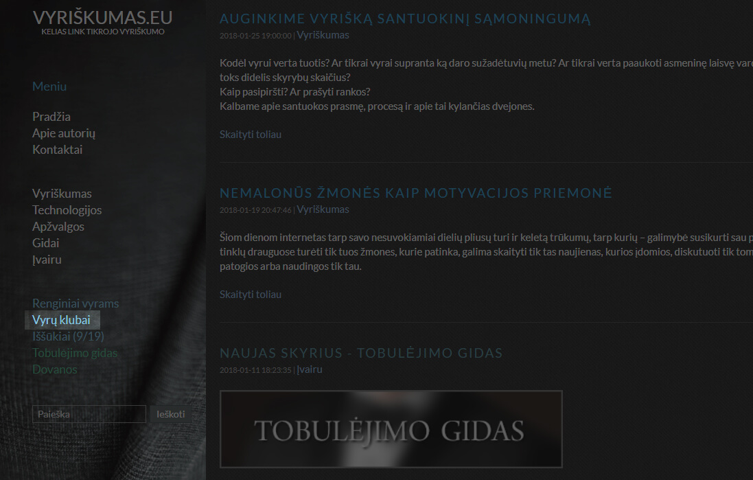 Nuorodos vieta puslapyje | vyriskumas.eu